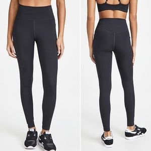 Girlfriend Collective Leggings Pocket High Rise Compressive 7/8 Black Large NWT